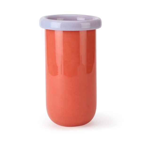 Plegado Glass Vase - Orange/ Pale Pink