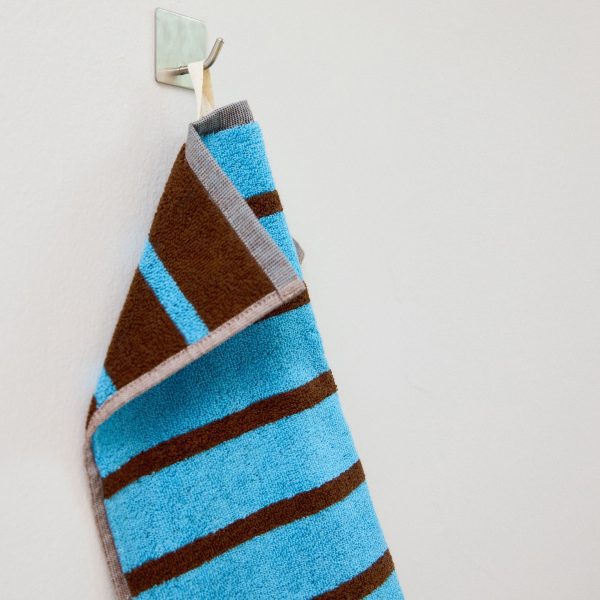 Dusen Dusen Bird Striped Cotton Towel - Heron