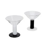 Bodum Chunky Martini Glasses - Set of 2 - Black/ White
