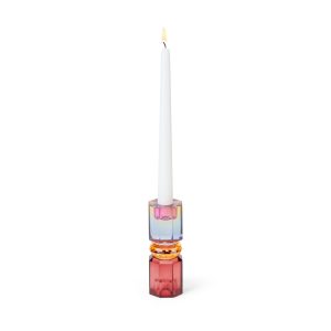 Faceted Crystal Candle Holder - Multi