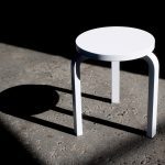 Artek Aalto Stacking Stool 60 - White/ White