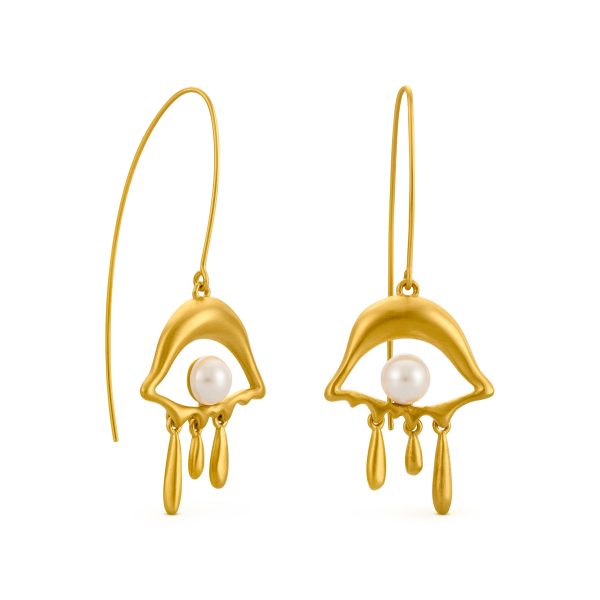 Salvador Dal?? Gold-Plated Eye Drop Earrings