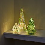 LED Lighted Marbled Glass Holiday Decor - Marbled Snowdrop