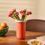 Plegado Glass Vase - Orange/ Pale Pink