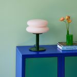 Snowman Table Lamp - Pink/ Green