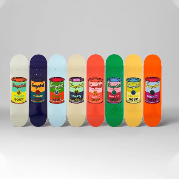Andy Warhol: Skateboard Colored Campbell's Soup Cans Set of 8