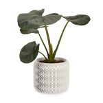 Wavy Pine 3D-Printed Planter - White