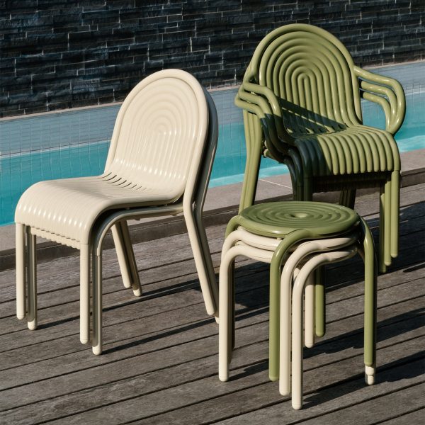 Tom Dixon Groove Outdoor Stacking Armchair - Moss