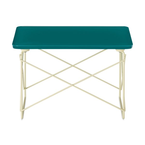 Herman Miller x HAY Eames Wire Base Low Table - Mint Green/ Powder Yellow