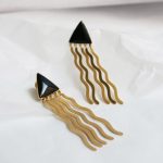 Joan Mir?? Gold-Plated Triangle Waves Earrings