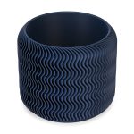Wavy Pine 3D-Printed Planter - Midnight Blue