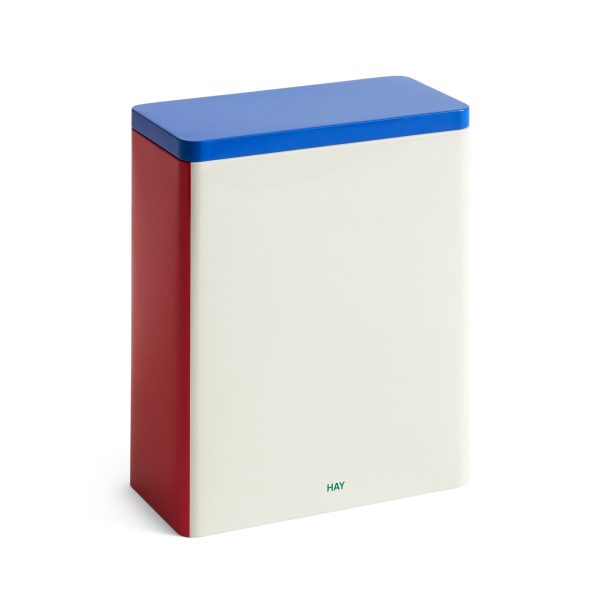 HAY Tin Container - White/ Blue/ Red