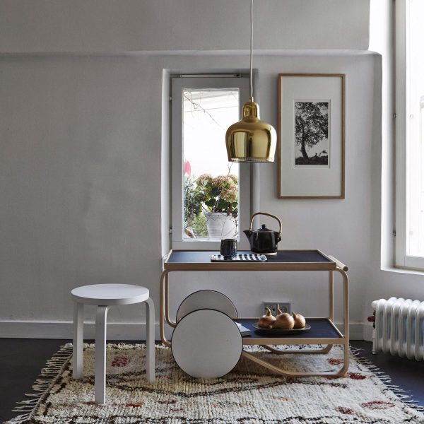 Artek Aalto Tea Trolley 901 - White/ Black/ Birch