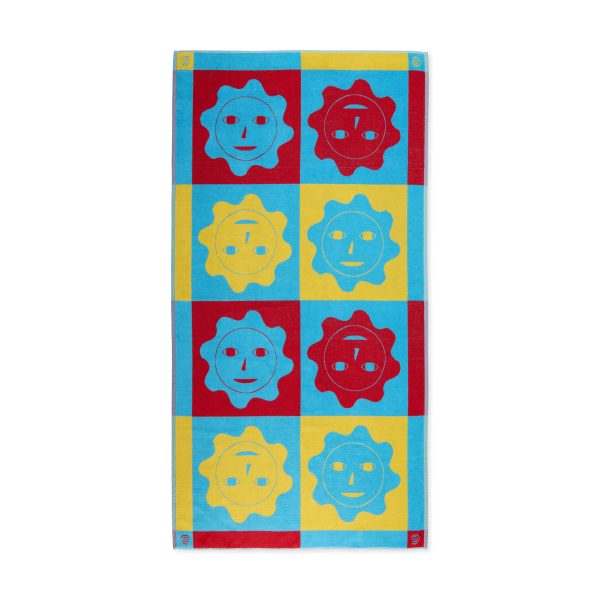 Dusen Dusen Sun Cotton Beach Towel - Red/ Blue