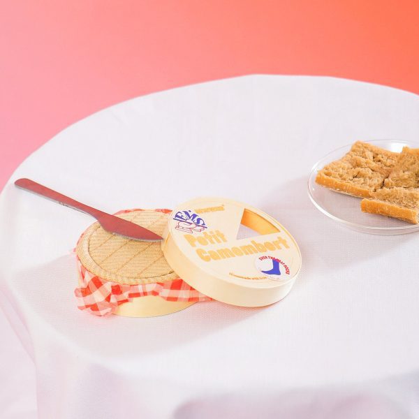 Food-Themed Crew Socks - Camembert