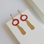 Joan Mir?? Gold-Plated Circle Teardrop Earrings