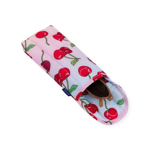 Baggu Puffy Recycled Nylon Eyeglasses Case - Cherries