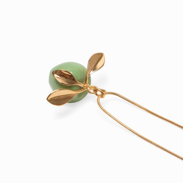 Andr??s Gallardo Green Apple Stem Gold-Plated Necklace