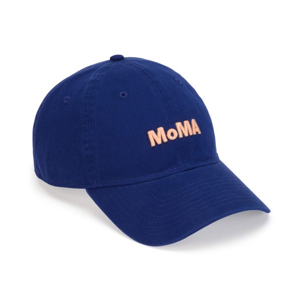 Colorful MoMA Adjustable Baseball Cap - Royal Blue/ Peach