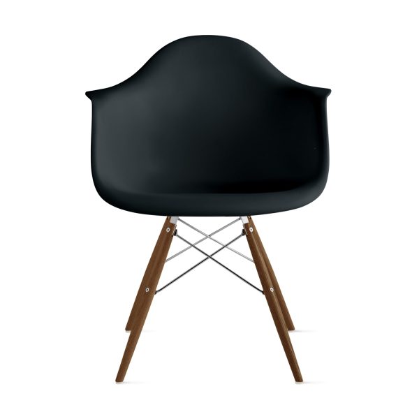 EamesĀ® Molded Recycled Plastic Armchair from Herman Miller - Black