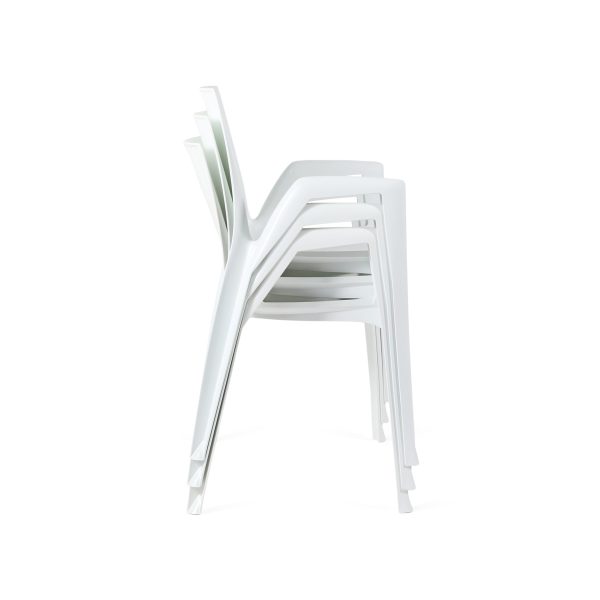 ArcoBellini Stacking Chair from Heller - White Pearl