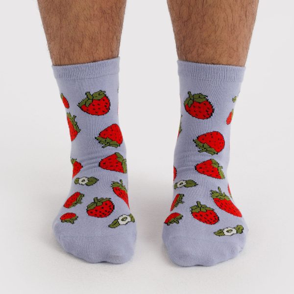 Baggu Crew Socks - Strawberry Blossom