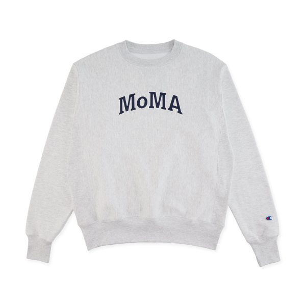 Champion Crewneck Sweatshirt - MoMA Edition - Silver Gray