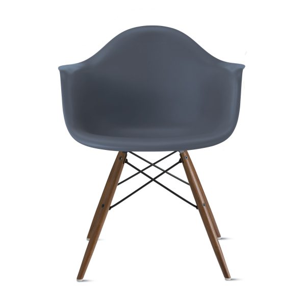 EamesĀ® Molded Recycled Plastic Armchair from Herman Miller - Medium Gray