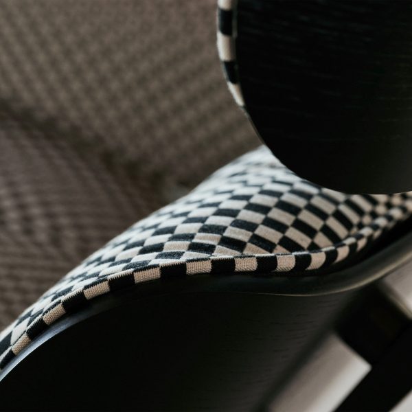 EamesĀ® Lounge Chair and Ottoman from Herman Miller - Ebony/ Black & White Checker Fabric