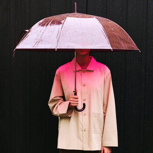 HAY Canopy Stick Recycled Plastic Umbrella - Burgundy