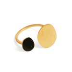 Joan Mir?? Gold-Plated Dots Cuff Ring