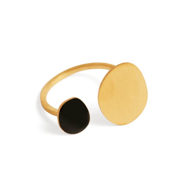 Joan Mir?? Gold-Plated Dots Cuff Ring