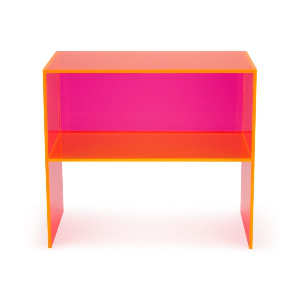 Two-Way Side Table - Neon Orange/ Neon Pink
