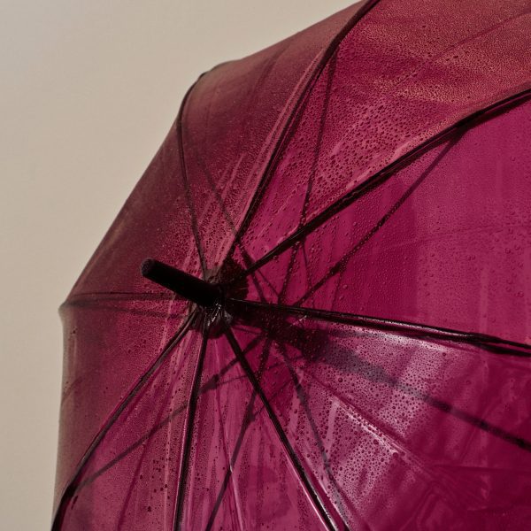 HAY Canopy Stick Recycled Plastic Umbrella - Burgundy