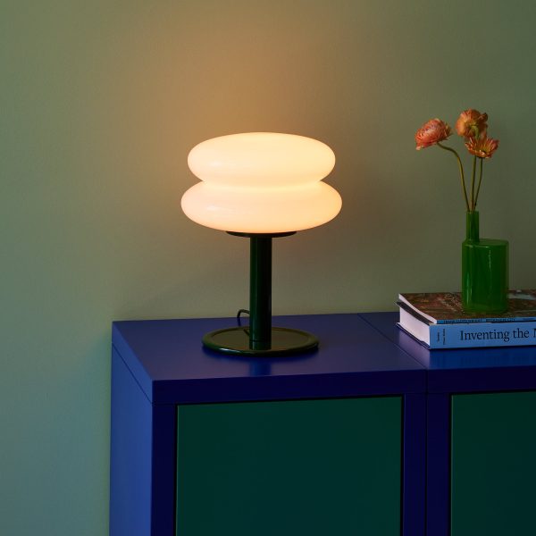 Snowman Table Lamp - Pink/ Green