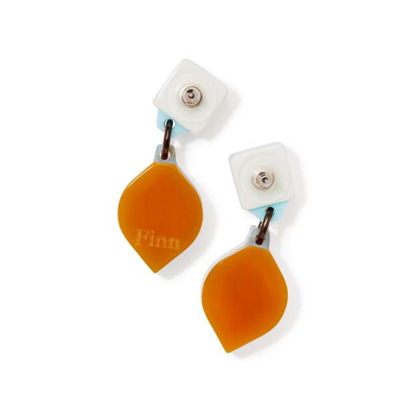 Finn Vita Drop Earrings - Natural/ Blue
