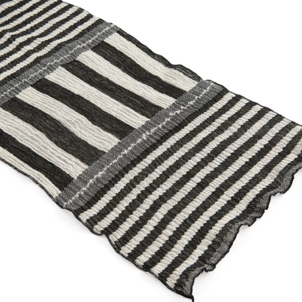 Nuno Stripey Stripe Wool-Cotton Scarf