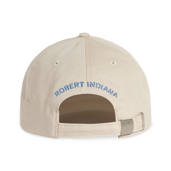 Robert Indiana LOVE Cotton Canvas Baseball Cap - Ivory