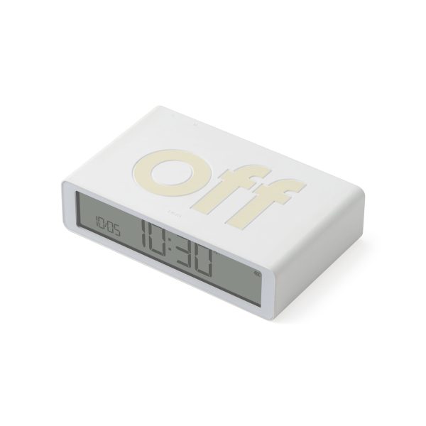 Lexon Flip Rechargeable Alarm Clock - White