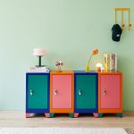 Metal Locker & Side Table - Pink