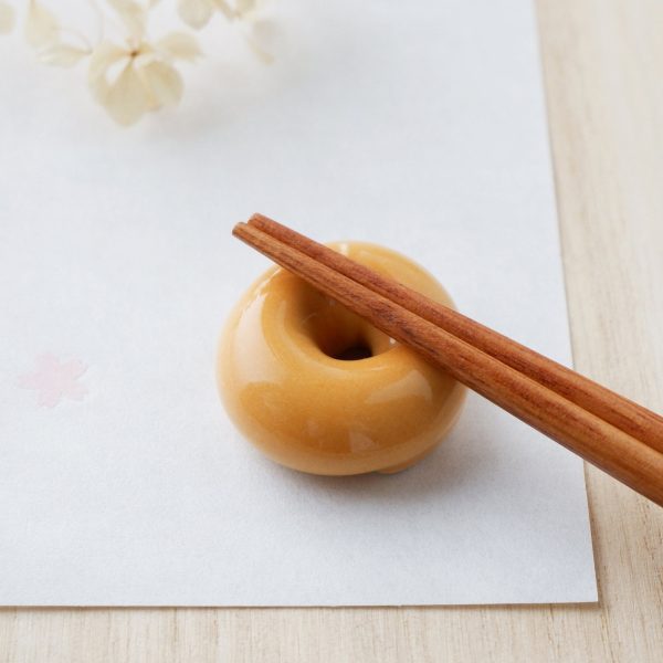 Japanese Ceramic Food Chopsticks Rest - Bagel