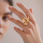 Joan Mir?? Gold-Plated Starburst Ring