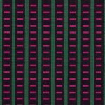 Alexander Girard Upholstered Stool from Herman Miller - Mexidot Pink/ Emerald