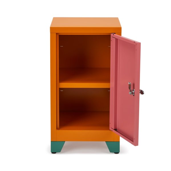 Metal Locker & Side Table - Pink