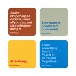 Ruth Asawa Recycled Leather Quote Coasters - Set of 4 - Ruth Asawa