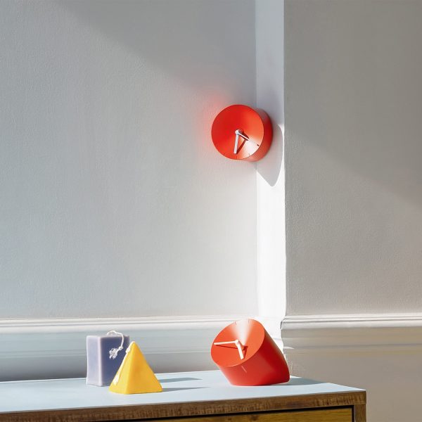 Corner Desk Clock - Red