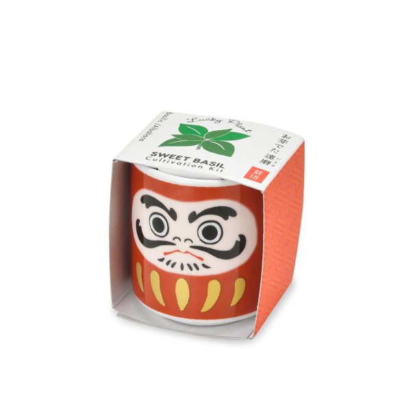 Lucky Mini Planter Kit - Daruma / Basil