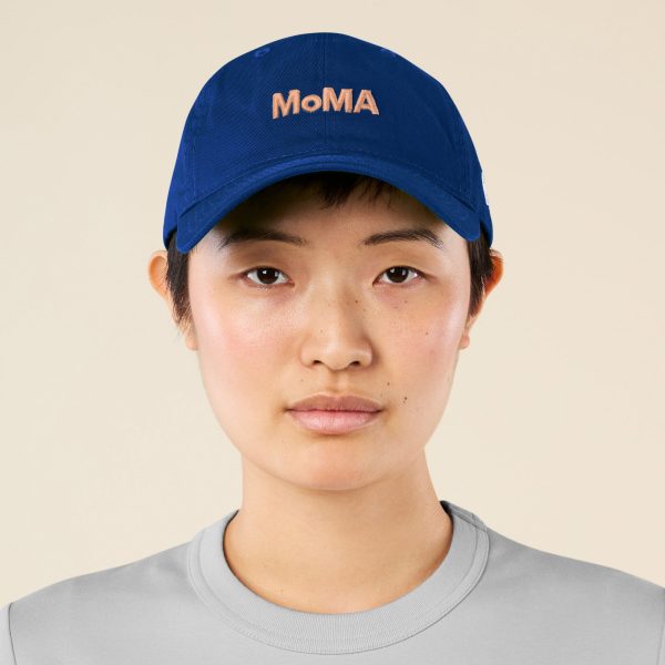 Colorful MoMA Adjustable Baseball Cap - Royal Blue/ Peach