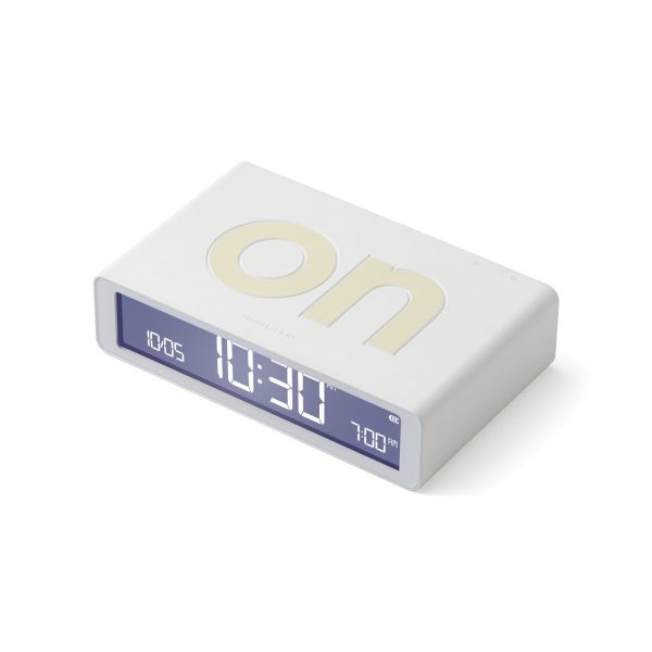 Lexon Flip Rechargeable Alarm Clock - White