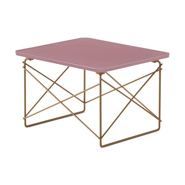 Herman Miller x HAY Eames Wire Base Low Table - Mint Green/ Powder Yellow